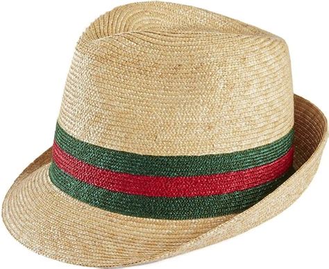 gucci woven straw fedora hat|Gucci neck tie straw hat.